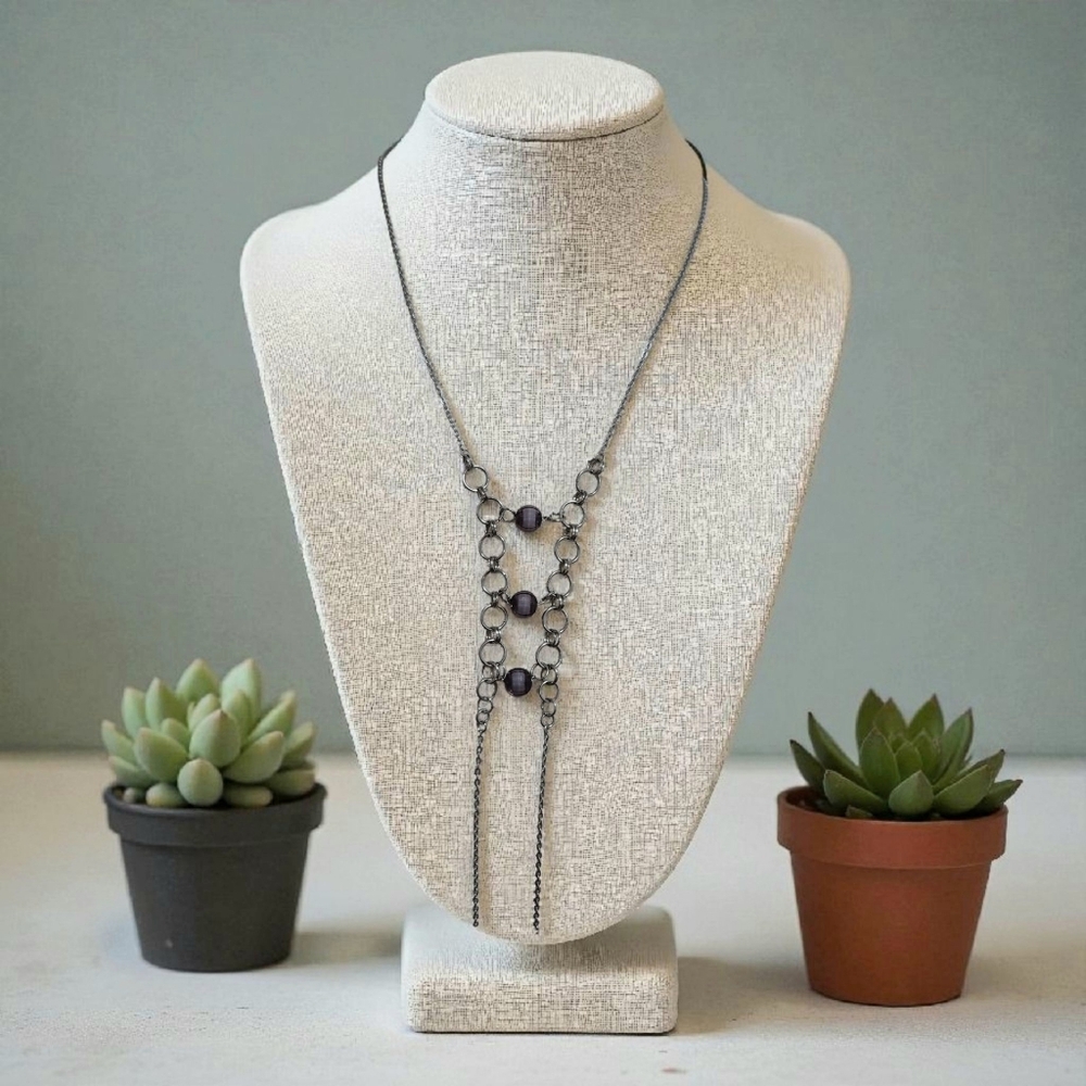 Handmade One-of-a-kind Chain And Bead Necklace